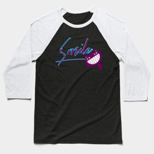 Funny Smiling Cat Baseball T-Shirt